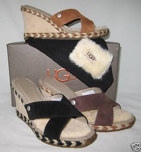 Ugg margot shoes wedges - ugg, black