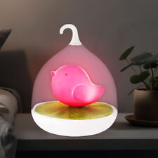 Lampe de Chevet Décorative LED Oiseau Rose Graduateur au Toucher Batterie H 7 CM