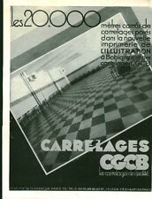 Publicité ancienne carrelages CCCB 1933 issue de magazine