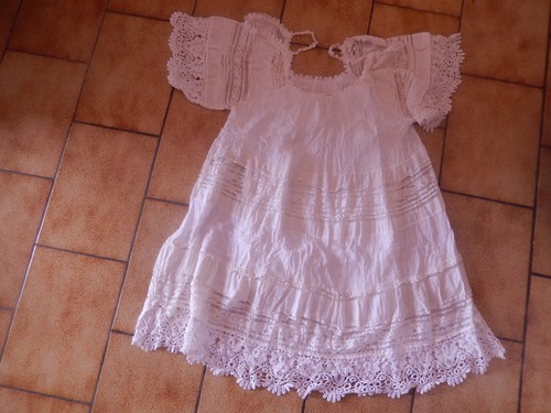 Robe blanche stylange taille - robe,