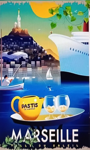 Plaque métal thème - , pastis