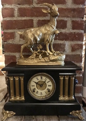 Antique clock gilt - antique,