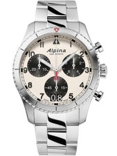 Alpina AL-372WB4S26B Startimer Pilot Chronographe Montre Homme 44mm 10ATM