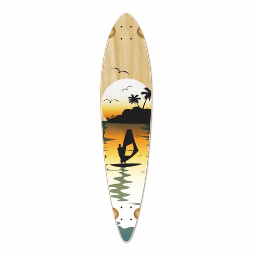 Yocaher pintail longboard deck - pintail,