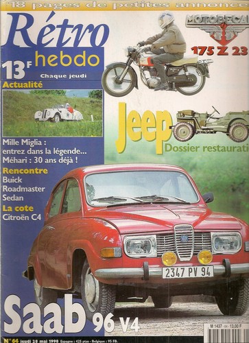 Retro hebdo saab - saab, 96