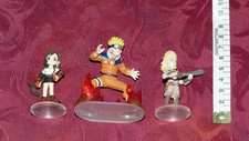 MANGA /LOT 3 FIGURINES RESINE NARUTO SHIPPUDEN /SUR PIED CHINA 2005 HAUT 7&6CM 