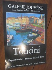Affiche d'Exposition Louis Toncini Galerie Jouvène 1992  63 cm sur 43 cm 233