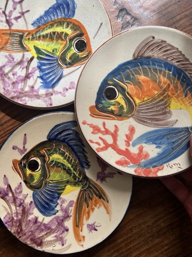 Série assiettes poissons - 3,