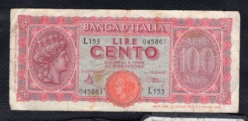 Italie 100 lire - 100, 1944