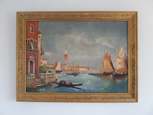 Grand tableau peinture - , huile