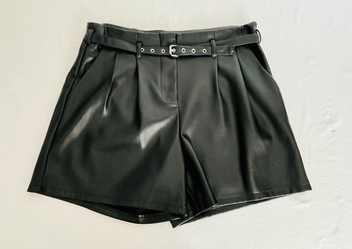 Short faux cuir t42 noir - cuir,