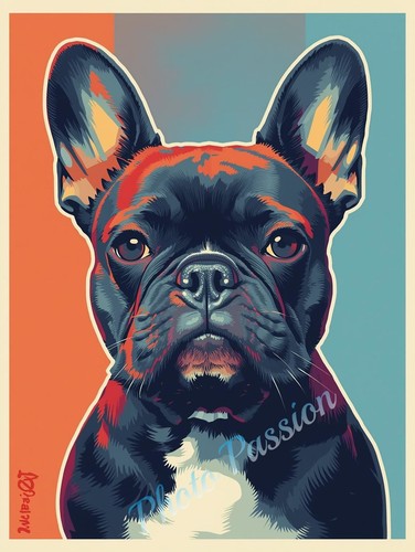 Photo bouledogue français - a4,