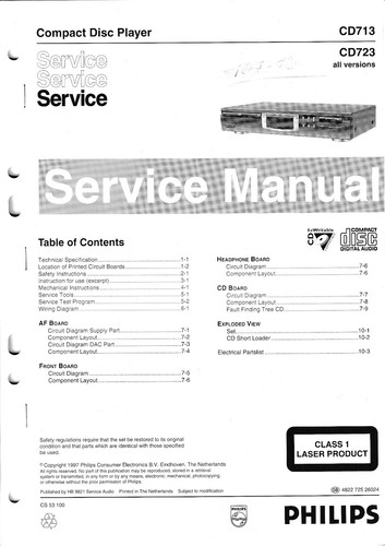 Service manuel instructions - service,