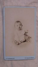 RARE PHOTO ANCIENNE BEBE ENFANT VEUVE HERMANN PHOTOGRAPHE PARIS CDV 2