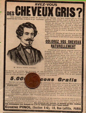 COLORATION DES CHEVEUX / EUGENE PINOL PARIS / PUBLICITÉ 1910
