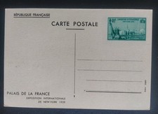 CARTE ENTIER POSTAUX FRANCE EXPOSITION NEW YORK 1939 N° 426-CP1 NEUF