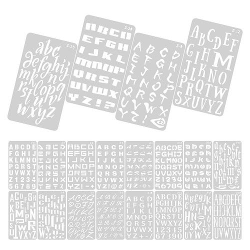 Sets pochoirs pour lettres - pochoirs,