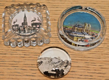 LOT VERRE CENDRIER CATHEDRALE