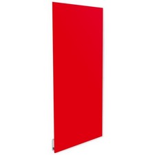 Radiateur electrique mural rayonnant extra plat 750W en verre rouge