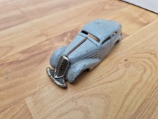 Vintage Fer Blanc avant la Guerre 1930'S Schuco Gris Jouet Auto Externe Corps À