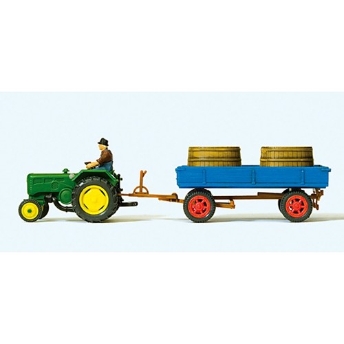 Lanz d2416 avec remorque - lanz,