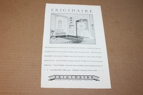 Vintage 1928 frigidaire - vintage,