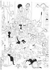 AHSP4-0396-HUMOUR - Dessin d'albert dubout - Extrait de l'album les chats