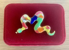 NIKI DE SAINT PHALLE SERPENT COLLIER BROCHE SNAKE SIGNED BROOCH JEWEL SCULPTURE