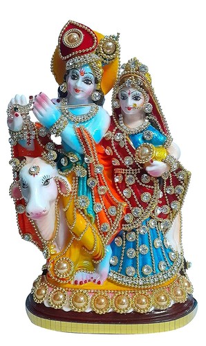 Résine radha krishna avec - résine,