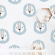 Milticolored Lion Wall Decal, Cute Nursery Wall Decal, Jungle Animal Decal ga28