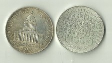 100 FRANCS ARGENT panthéon  1983 lot 67