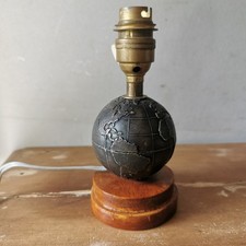 Pied De Lampe Mapmonde En