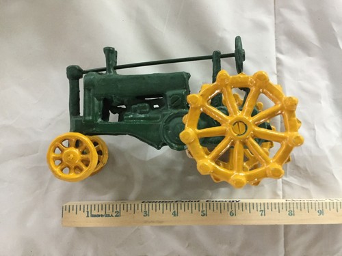 Cast iron john deere tractor - iron,