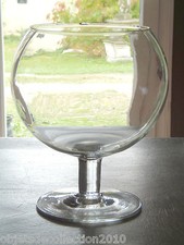 TRES JOLI BOCAL A POISSONS AQUARIUM en VERRE Soufflé Moderniste XXe déco désign