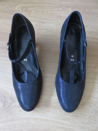 Escarpins salomé bleu - nuit, en