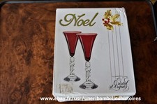 Deux verres à pieds multi usages CRISTAL D'ARQUE série Noël, 26 cl
