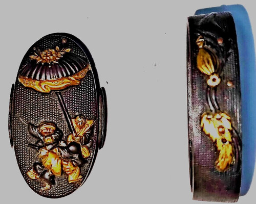 Tsuba fuchi kashira japon - tsuba,