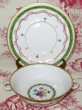 SUPERBE GRAND BOL  A POTAGE  EN PORCELAINE DE LIMOGES HAVILAND VIEUX PARIS