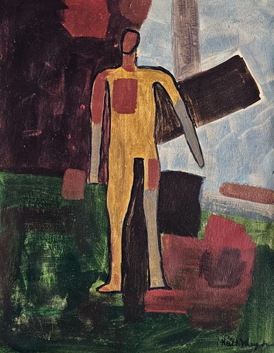 Peinture huile abstraite - l'huile,