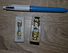 Fusible Tabatière en Porcelaine et Laiton