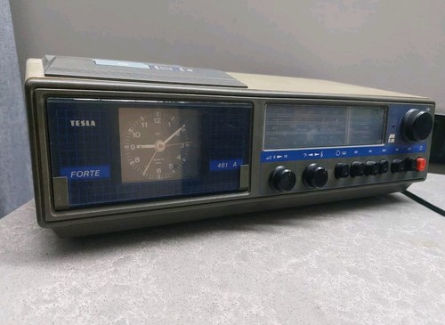 Radio réveil vintage tesla - radio-réveil,