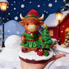 Décoration de Noël vache des