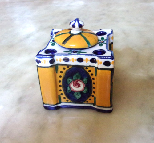 Ancien encrier porcelaine - ancien,
