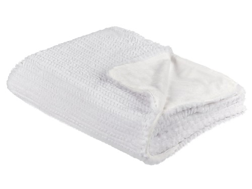 Plaid blanc 150 200 cm - plaid, x
