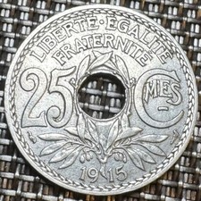PIECE 25 CENTIMES SOULIGNÉ
