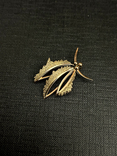 Broche ancienne plaqué or - broche,