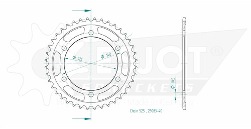 Couronne acier moto morini - couronne,