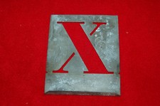 POCHOIR lettre métal X / Garage / école/ mécanicien / Loft / Atelier / 