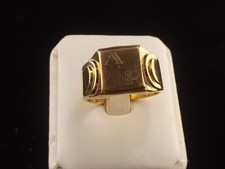 Bague chevalière vintage en plaqué or