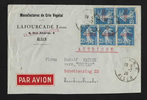 1926 algérie autriche wien - algÉrie-autriche,